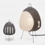 Colored Japanese Wabi Sabi Style Rice Paper Lantern Lamp