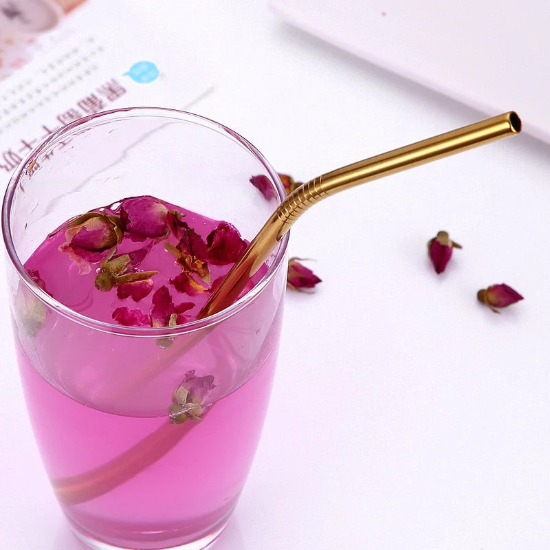 Colorful Stainless Steel Drinking Straws Straight And Bent Reusable Filter With Brush Diy Tea Coffee Tools D0a64a72 0f04 4462 A564 1b9954890d56