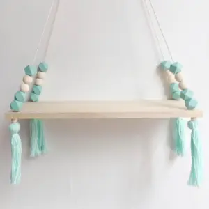 Colorful Beads Tassel Kids Room Wall Shelf
