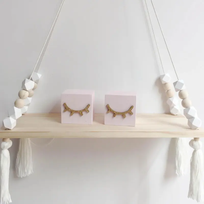 Colorful Beads Tassel Kids Room Wall Shelf tag1