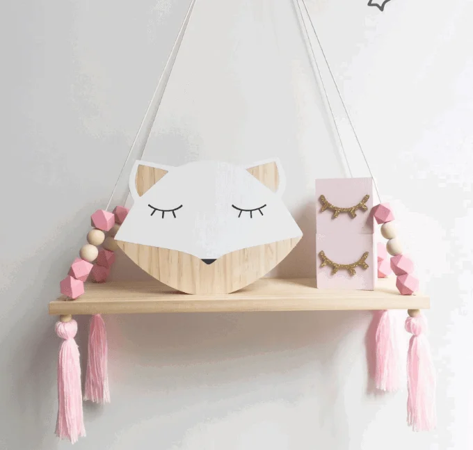 Colorful Beads Tassel Kids Room Wall Shelf -  - #tag1#