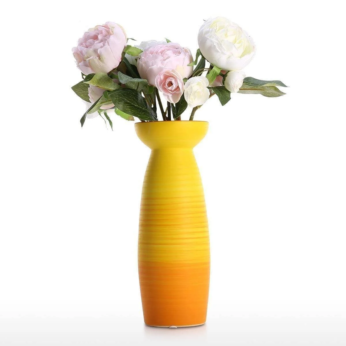 Colorful Ceramic Flower Vase Centerpiece - Vivid & Artistic Home Decor -