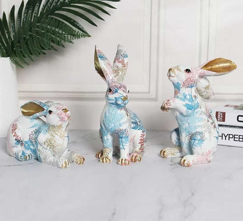 Colorful Creative Rabbit Figurines -
