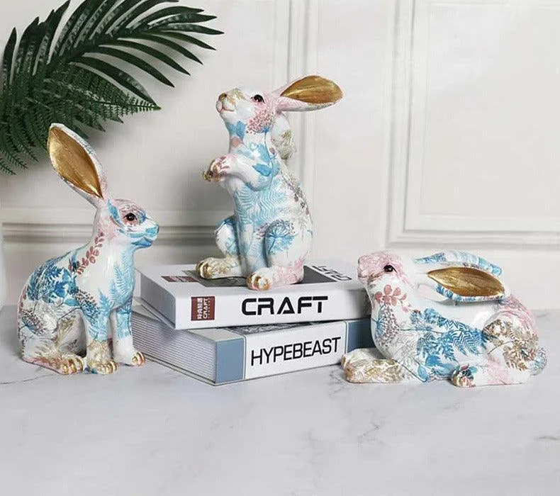 Colorful Creative Rabbit Figurines -