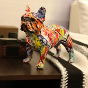 Colorful French Bulldog Sculpture