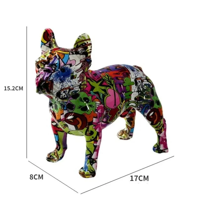 Colorful French Bulldog Sculpture -  - #tag1#