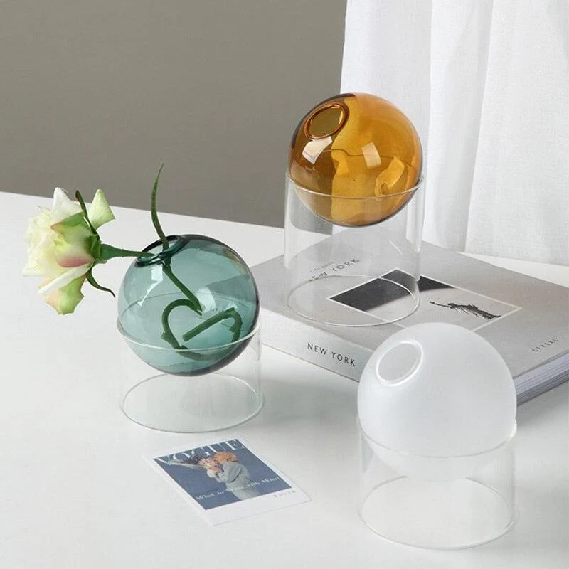 Colorful Glass Ball Vase -