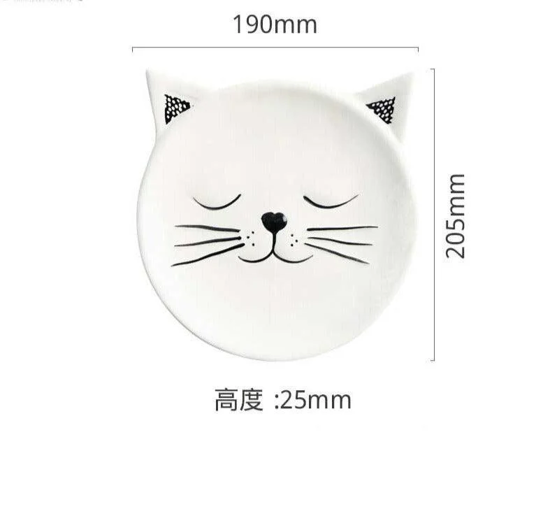 Colorful Kids Ceramic Owl Penguin Fox Plate -