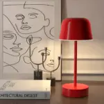 Colorful LED table lamp in retro design wireless USB tag1