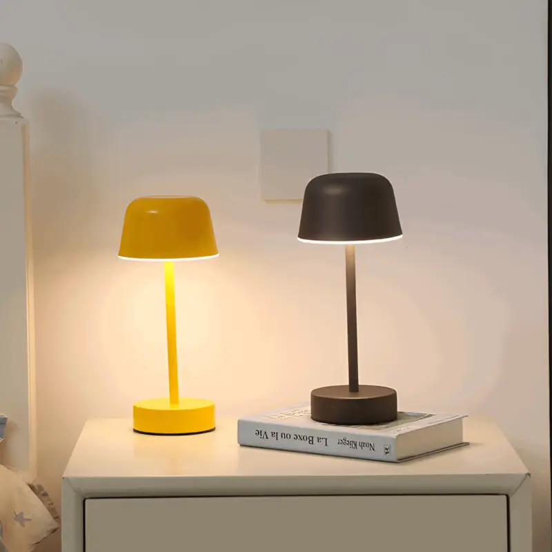 Colorful LED table lamp in retro design wireless USB tag1