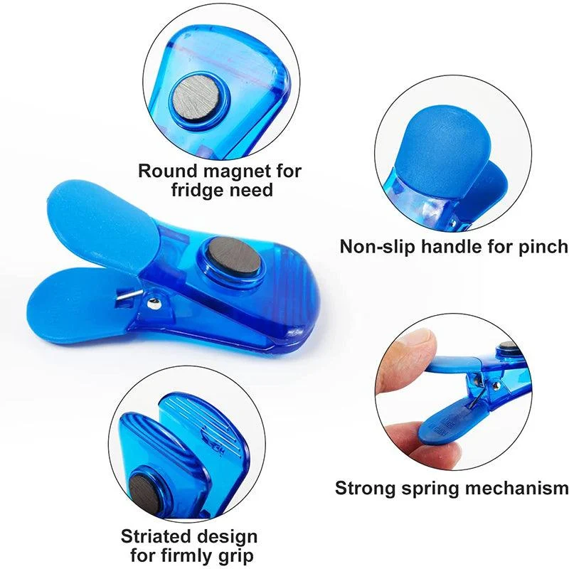 Colorful Magnetic Food Sealing Clips(6 pcs) -  - #tag1#