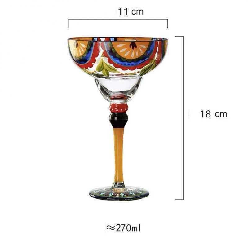 Colorful Margarita Wine Glasses -