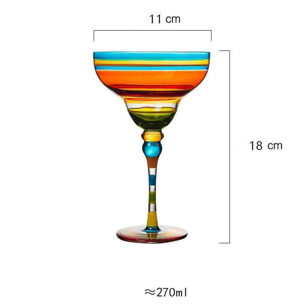 Colorful Margarita Wine Glasses -
