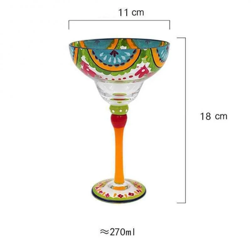 Colorful Margarita Wine Glasses -
