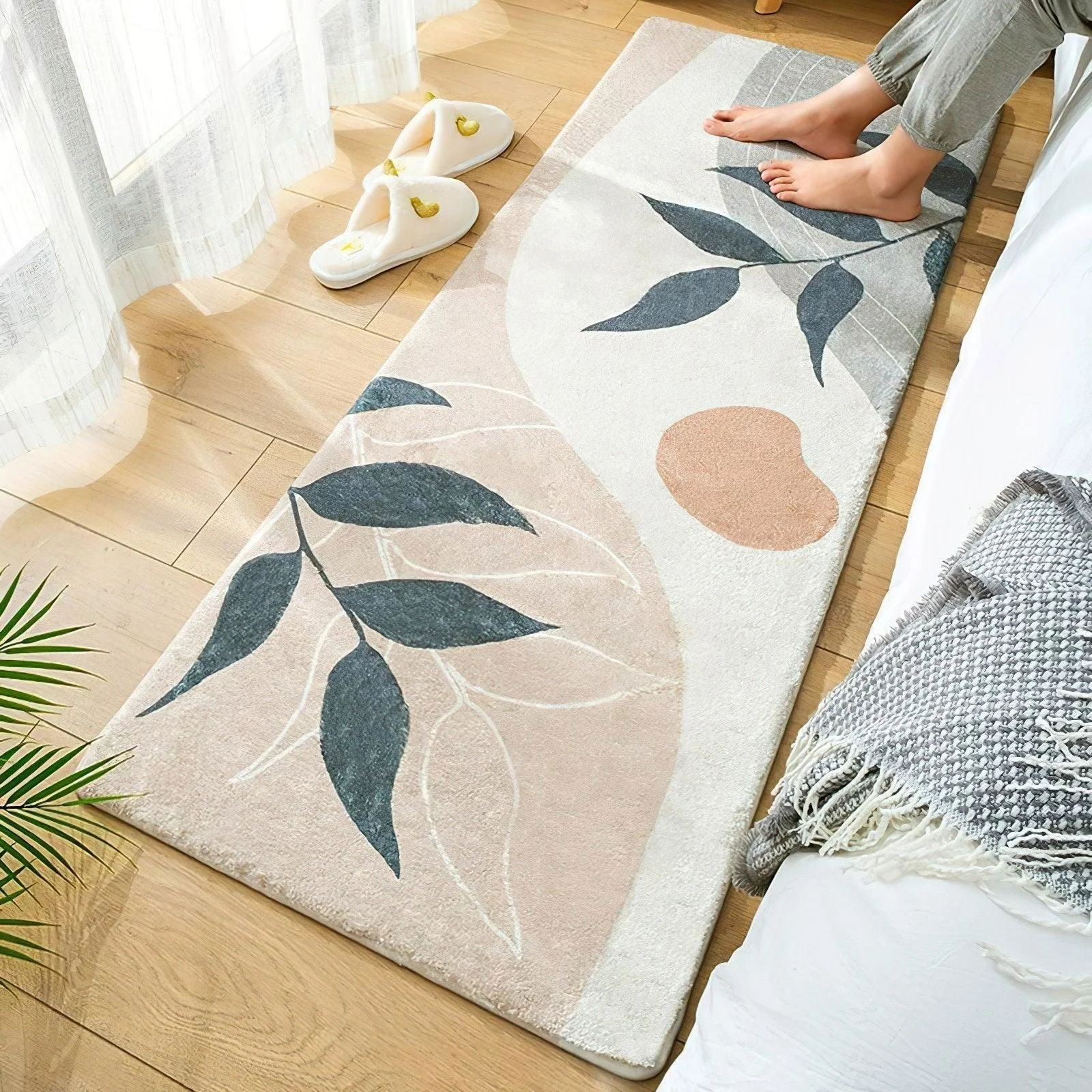 Colorful Patterned Bedside Rug -
