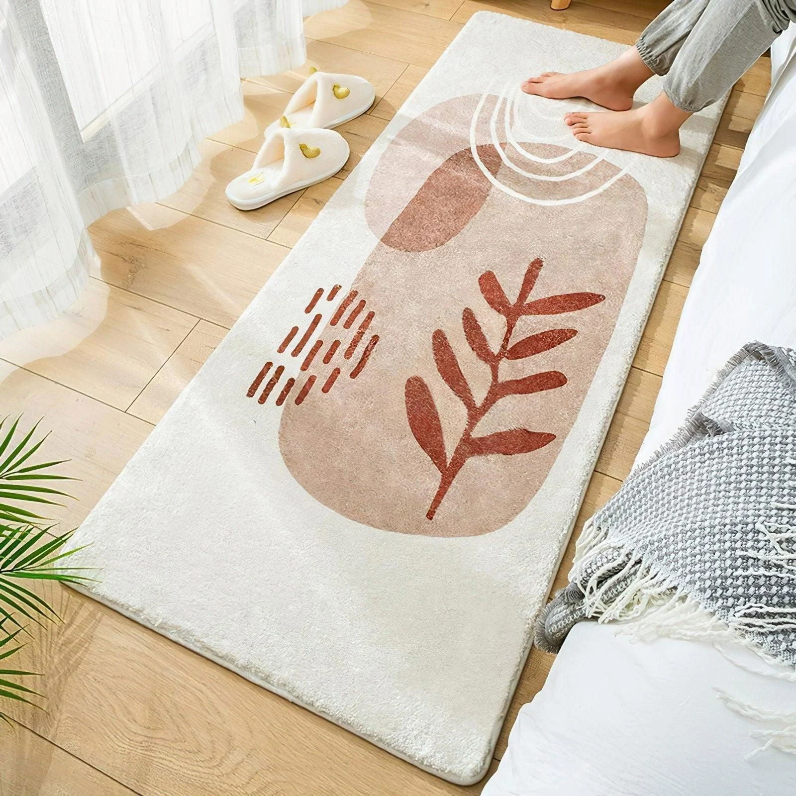 Colorful Patterned Bedside Rug -