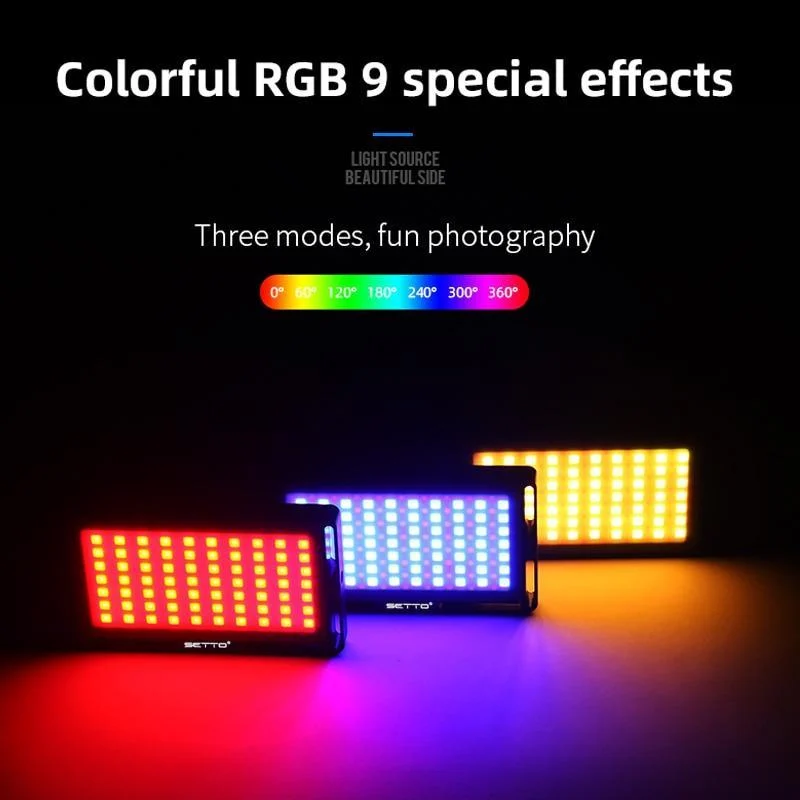Colorful RGB LED Video Light Dimmable Full Color -  - #tag1#