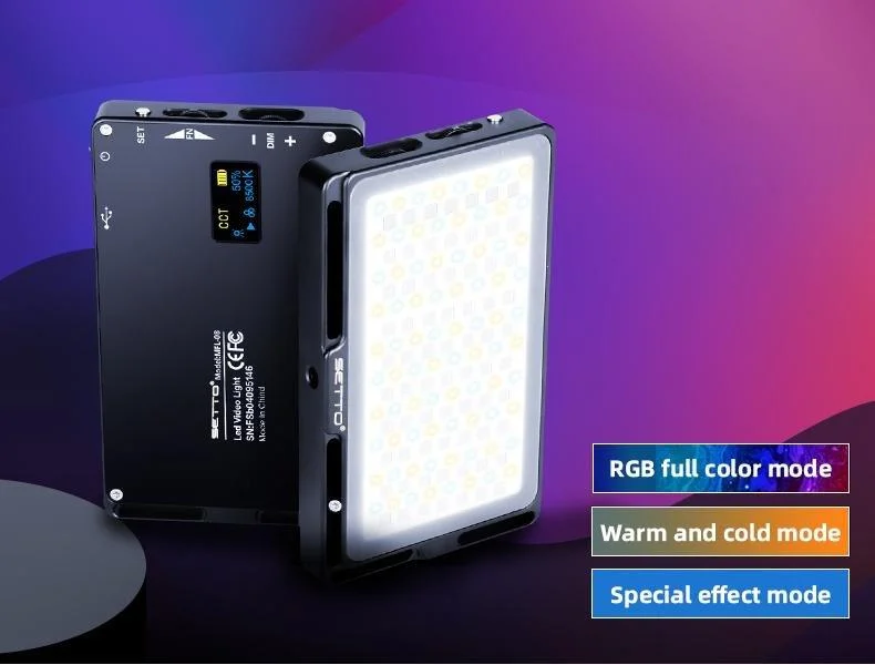 Colorful RGB LED Video Light Dimmable Full Color -  - #tag1#