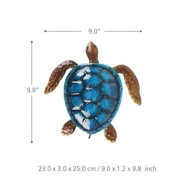 Colorful Sea Turtle Home Wall Decor - Add a Coastal Touch to Your Home -
