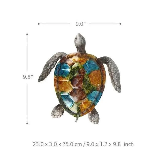 Colorful Sea Turtle Home Wall Decor - Add a Coastal Touch to Your Home -