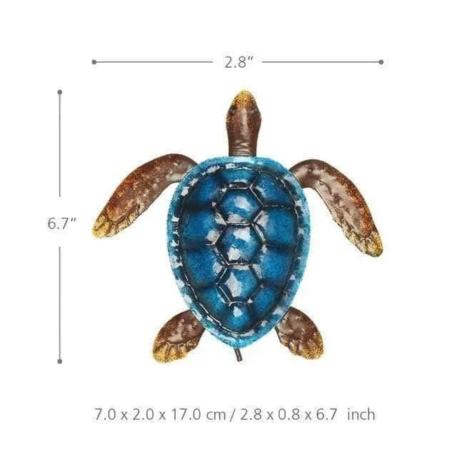 Colorful Sea Turtle Home Wall Decor - Add a Coastal Touch to Your Home -