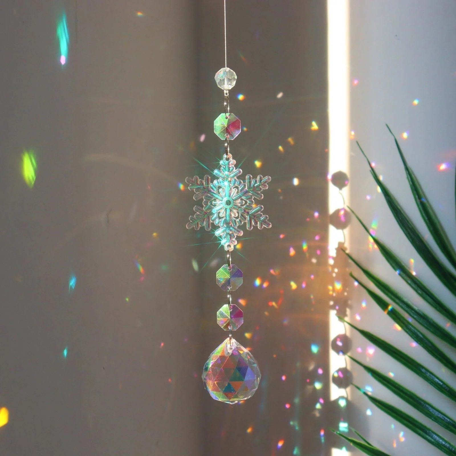 Colorful Snowflake Crystal Sun Catcher -  - #tag1#
