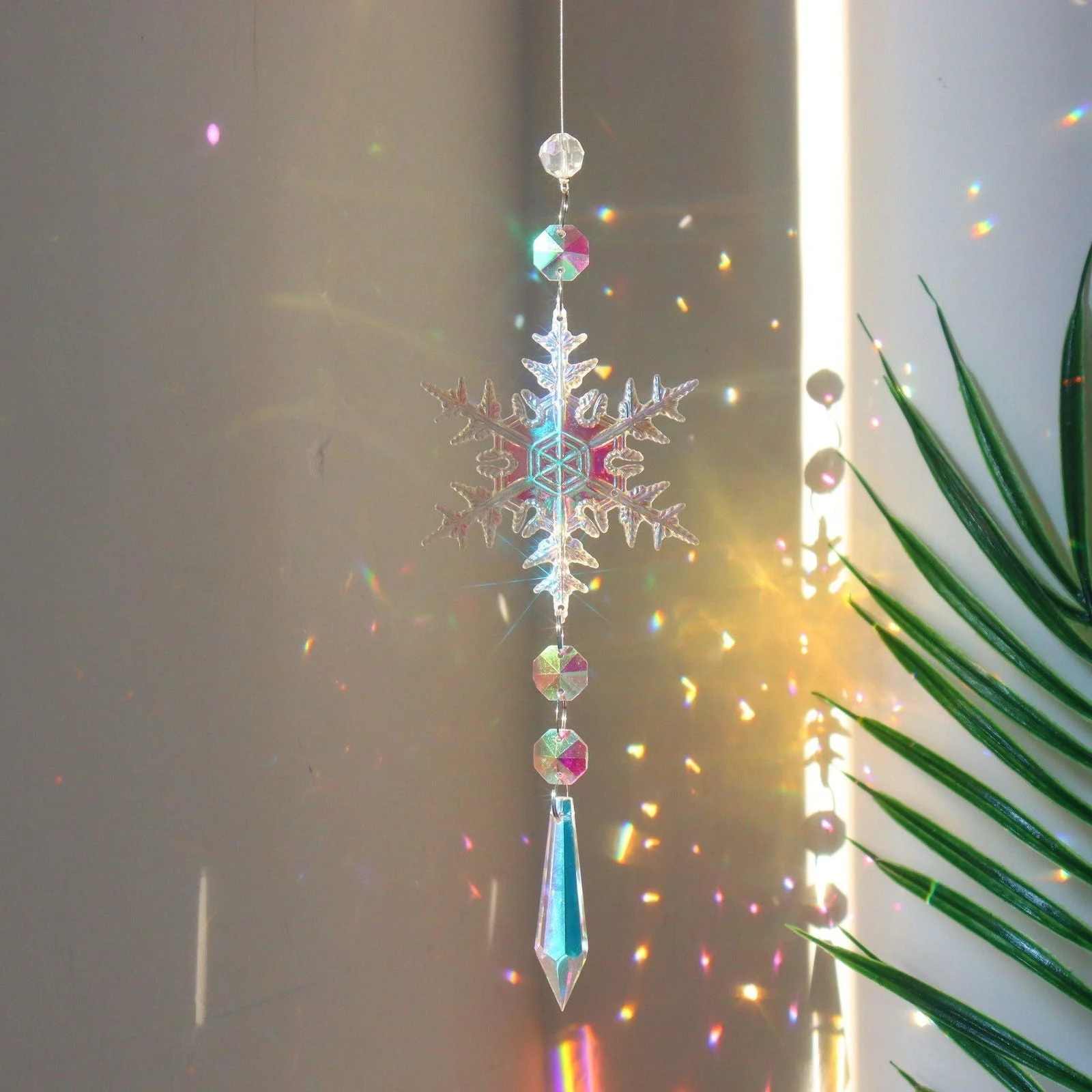 Colorful Snowflake Crystal Sun Catcher -  - #tag1#