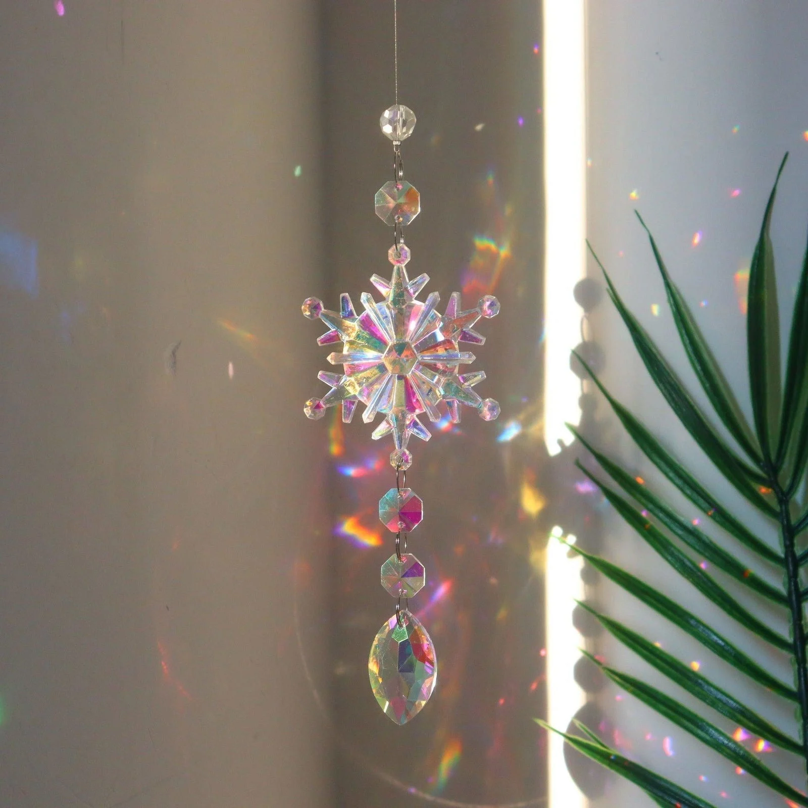 Colorful Snowflake Crystal Sun Catcher -  - #tag1#