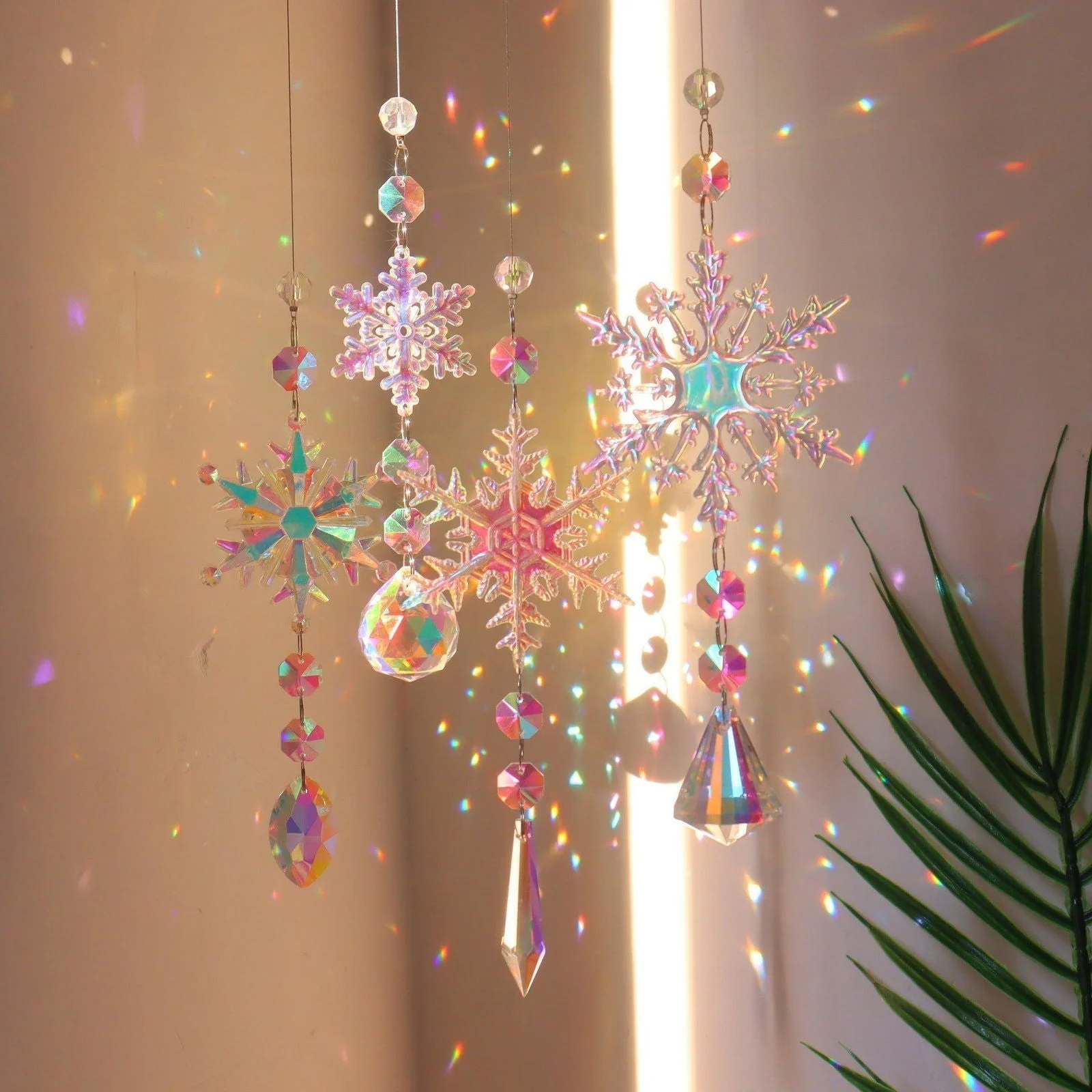 Colorful Snowflake Crystal Sun Catcher -  - #tag1#