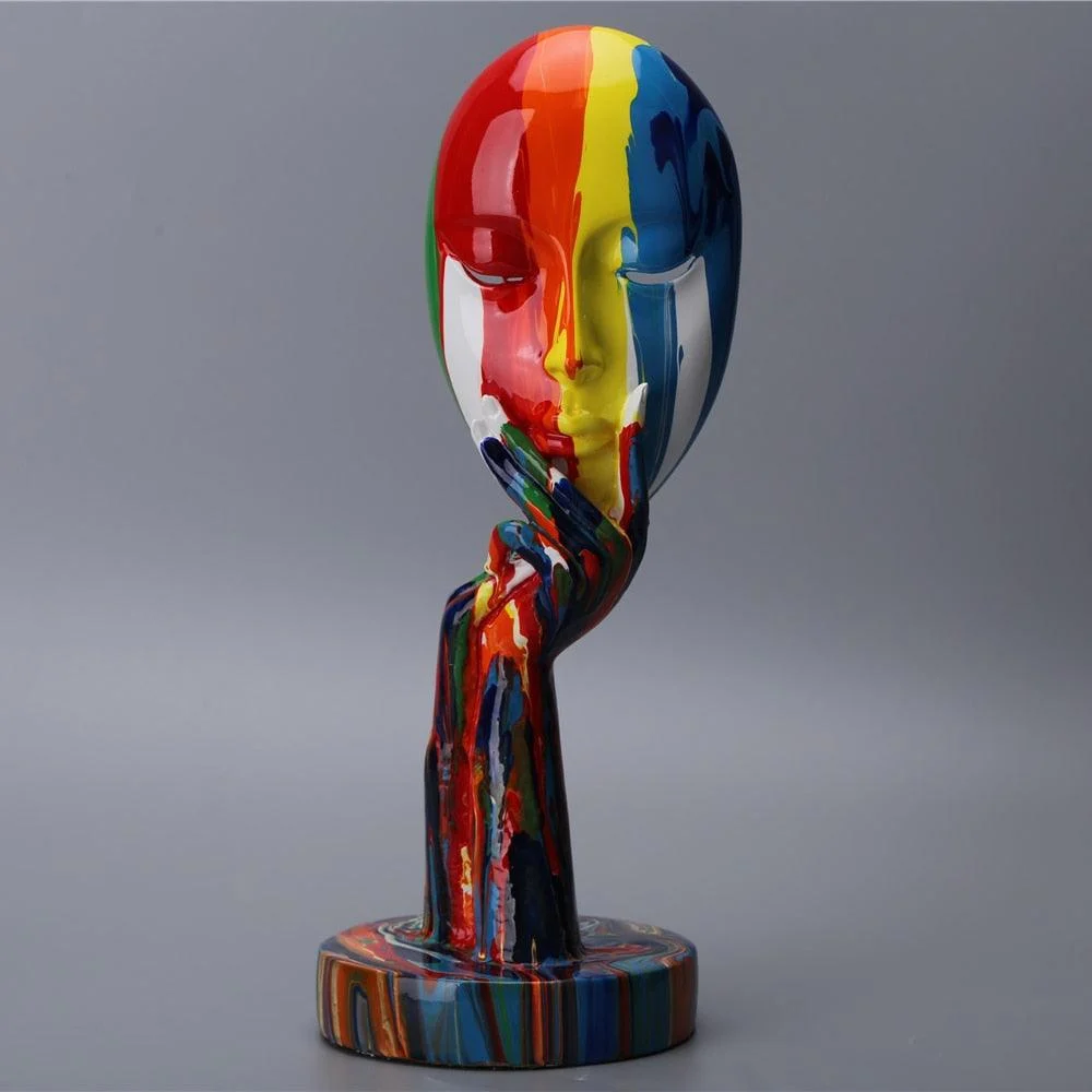 Colorful Thinking Face Decorative Figurine -