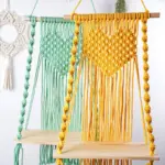 Colorful_Woven_Macrame_Hanging_Shelf_-_-_tag1_-4180901 Colorful Woven Macrame Hanging Shelf tag1