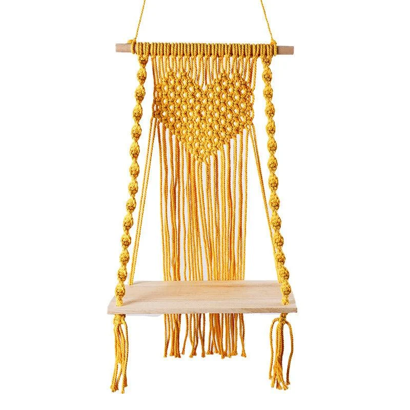 Colorful Woven Macramé Hanging Shelf -  - #tag1#