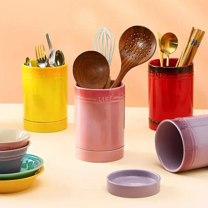 Coloured Ceramic Kitchen Utensil Organiser -  - #tag1#