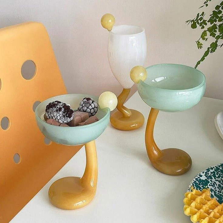 Coloured Glass Cup Goblets -  - #tag1#