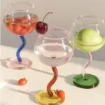 Coloured Twisted Stem Glass tag1