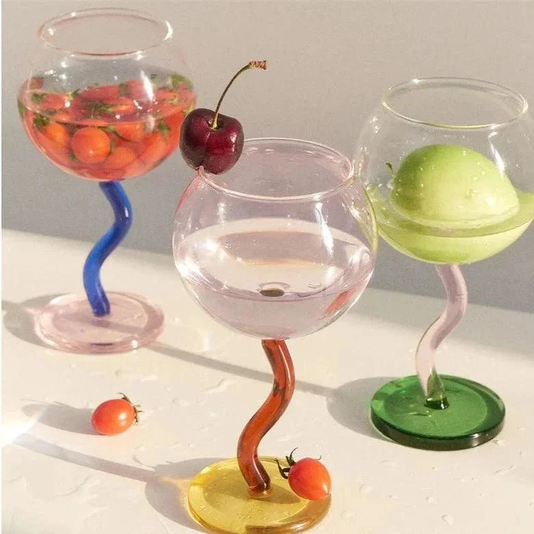 Coloured Twisted Stem Glass -  - #tag1#