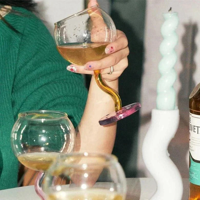 Coloured Twisted Stem Glass -  - #tag1#