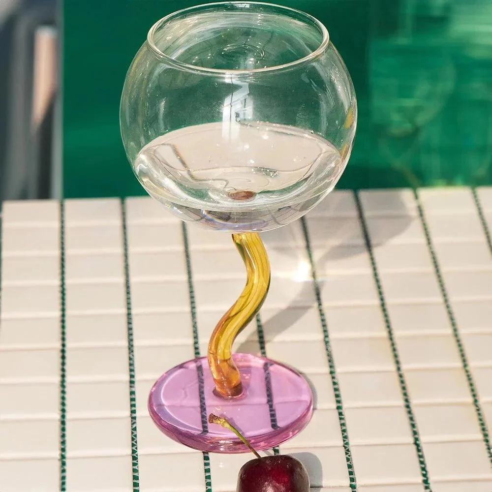 Coloured Twisted Stem Glass -  - #tag1#