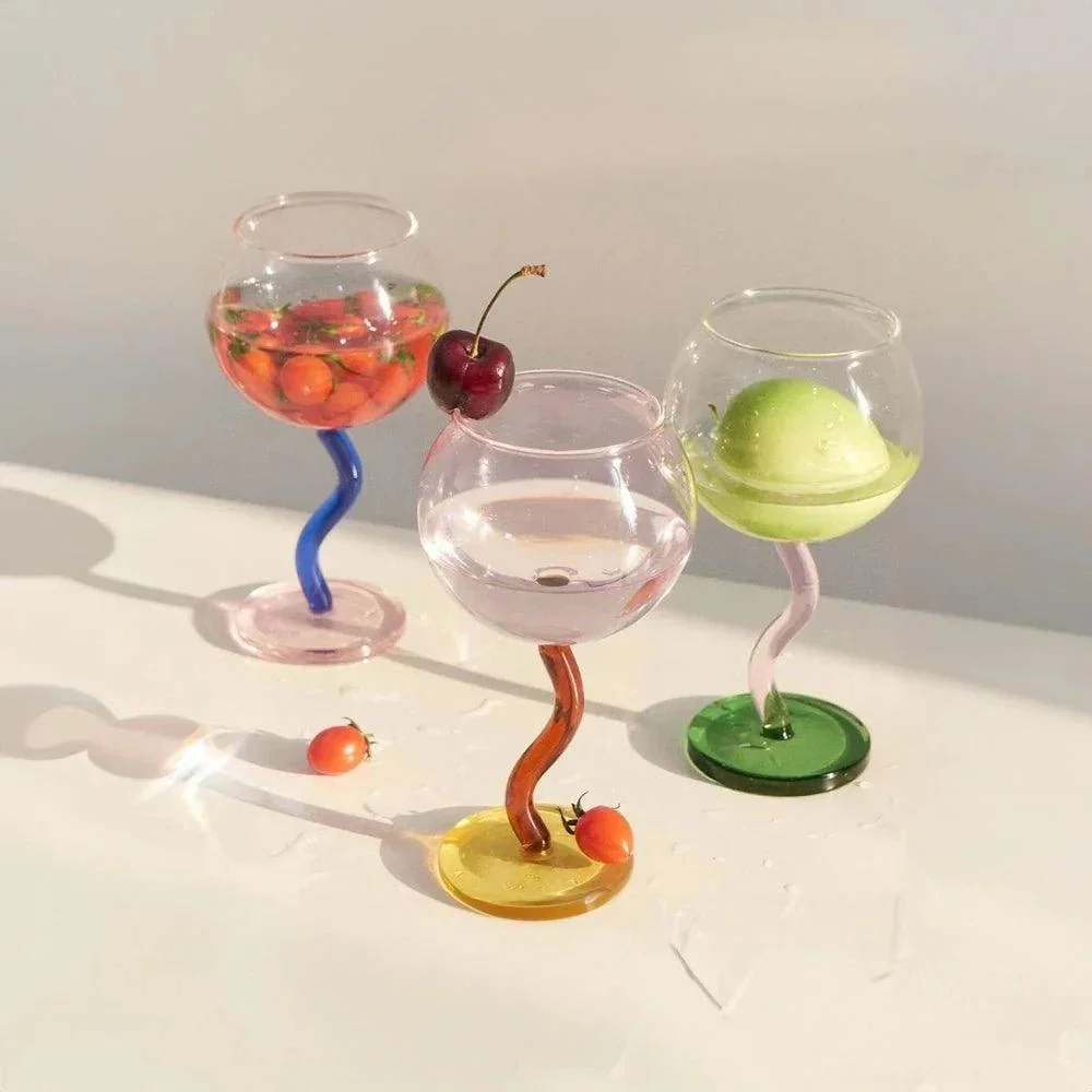 Coloured Twisted Stem Glass -  - #tag1#