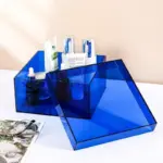 Colourful Acrylic Storage Organiser Box With Lid tag1