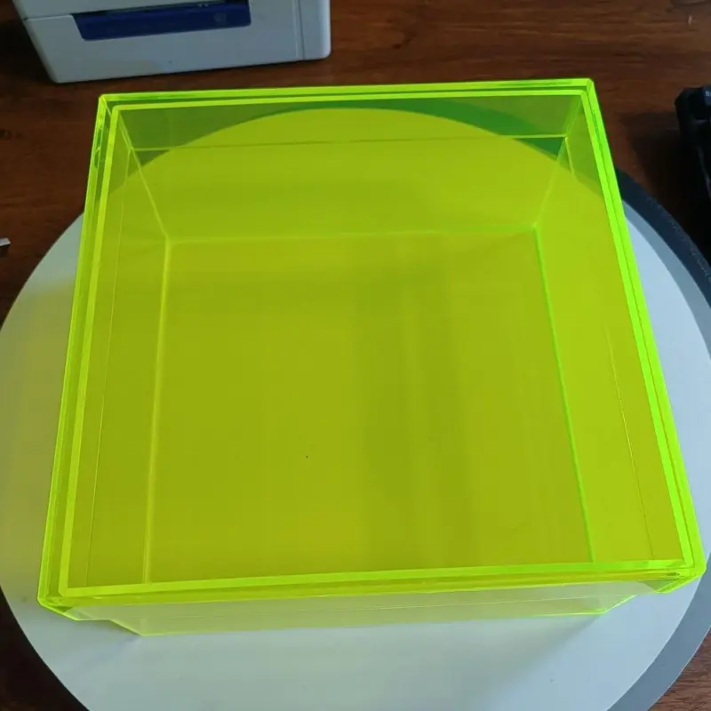 Colourful Acrylic Storage Organiser Box With Lid tag1