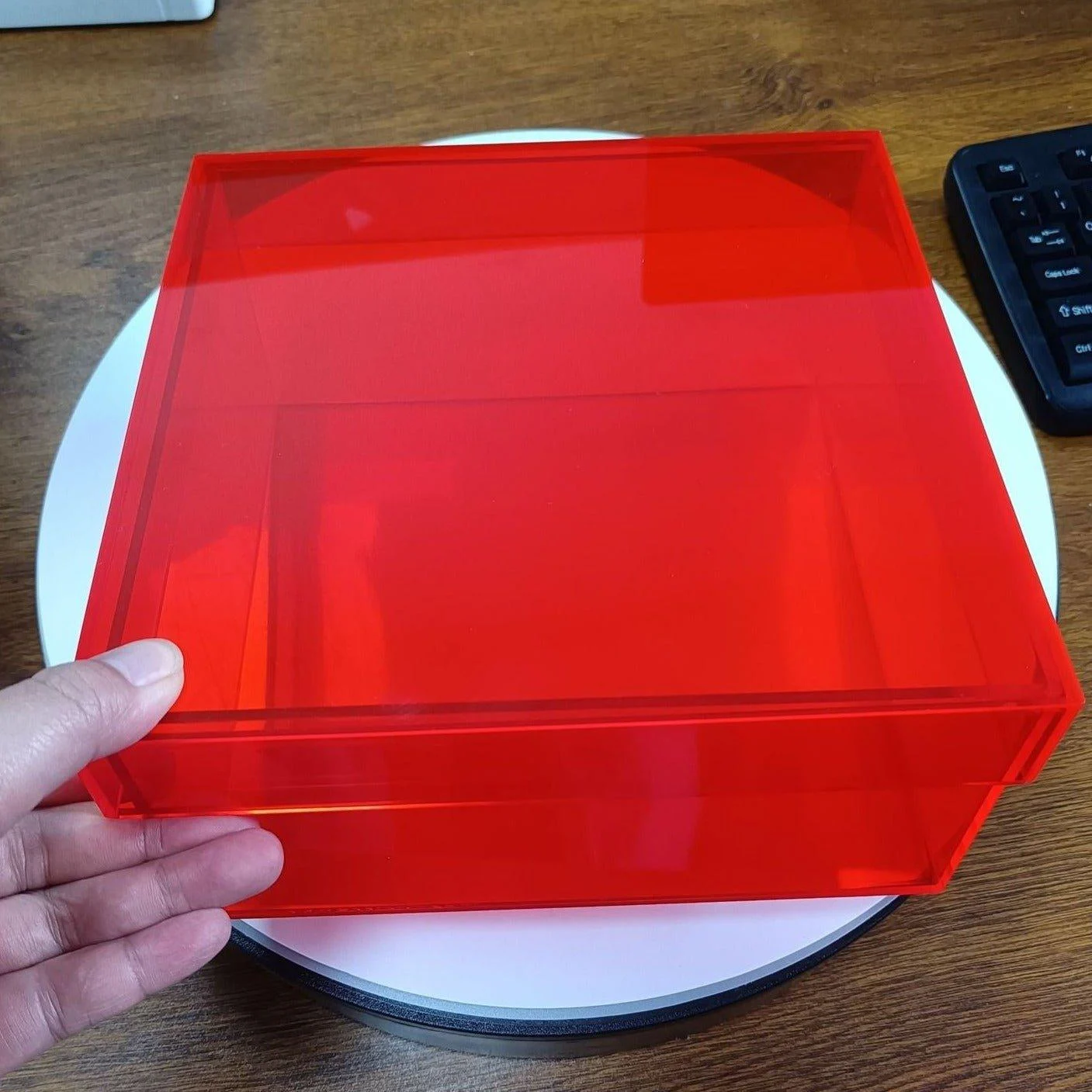 Colourful Acrylic Storage Organiser Box With Lid -  - #tag1#