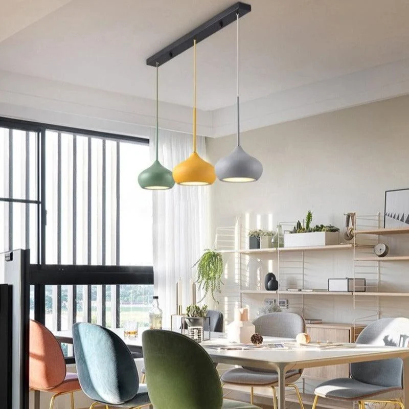 Colourful Dome Shaped Lampshade LED Pendant Lights -  - #tag1#