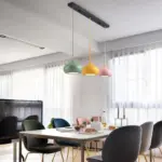 Colourful Dome Shaped Lampshade LED Pendant Lights tag1