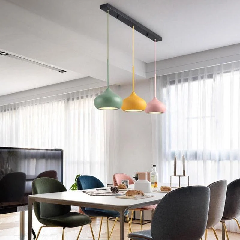 Colourful Dome Shaped Lampshade LED Pendant Lights -  - #tag1#