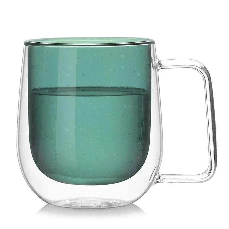 Colourful Double Walled Transparent Coffee Mug -  - #tag1#