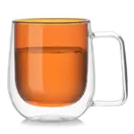 Colourful Double Walled Transparent Coffee Mug tag1