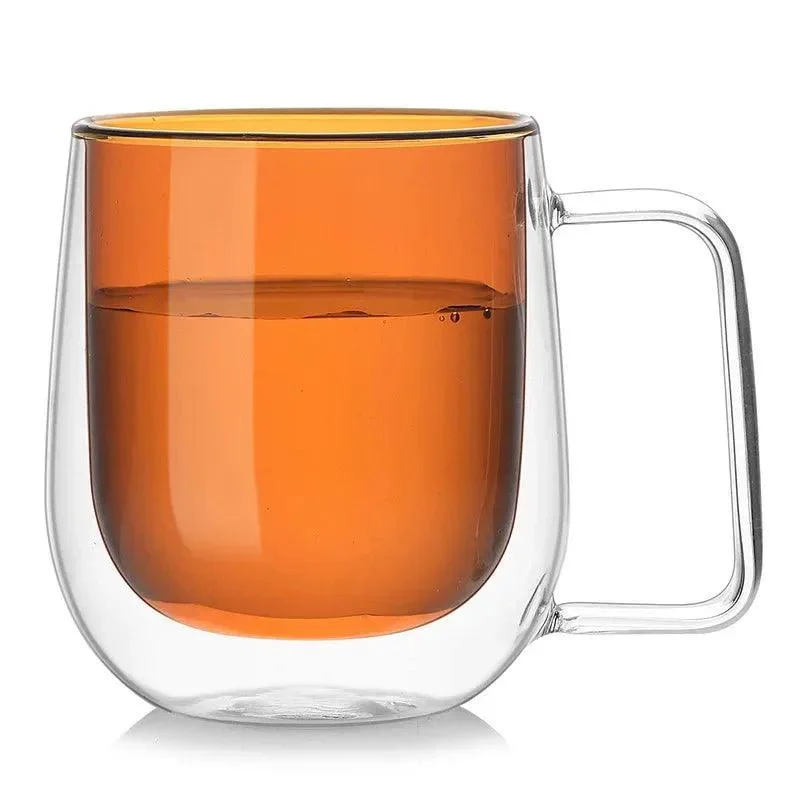 Colourful Double Walled Transparent Coffee Mug -  - #tag1#