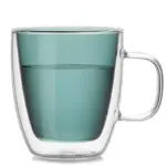 Colourful Double Walled Transparent Coffee Mug tag1