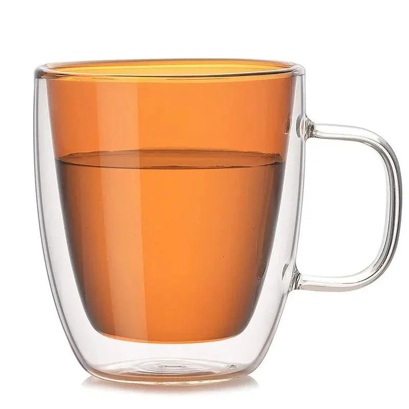 Colourful Double Walled Transparent Coffee Mug -  - #tag1#
